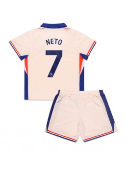 Billige Chelsea Pedro Neto #7 Bortedraktsett Barn 2024-25 Kortermet (+ Korte bukser)